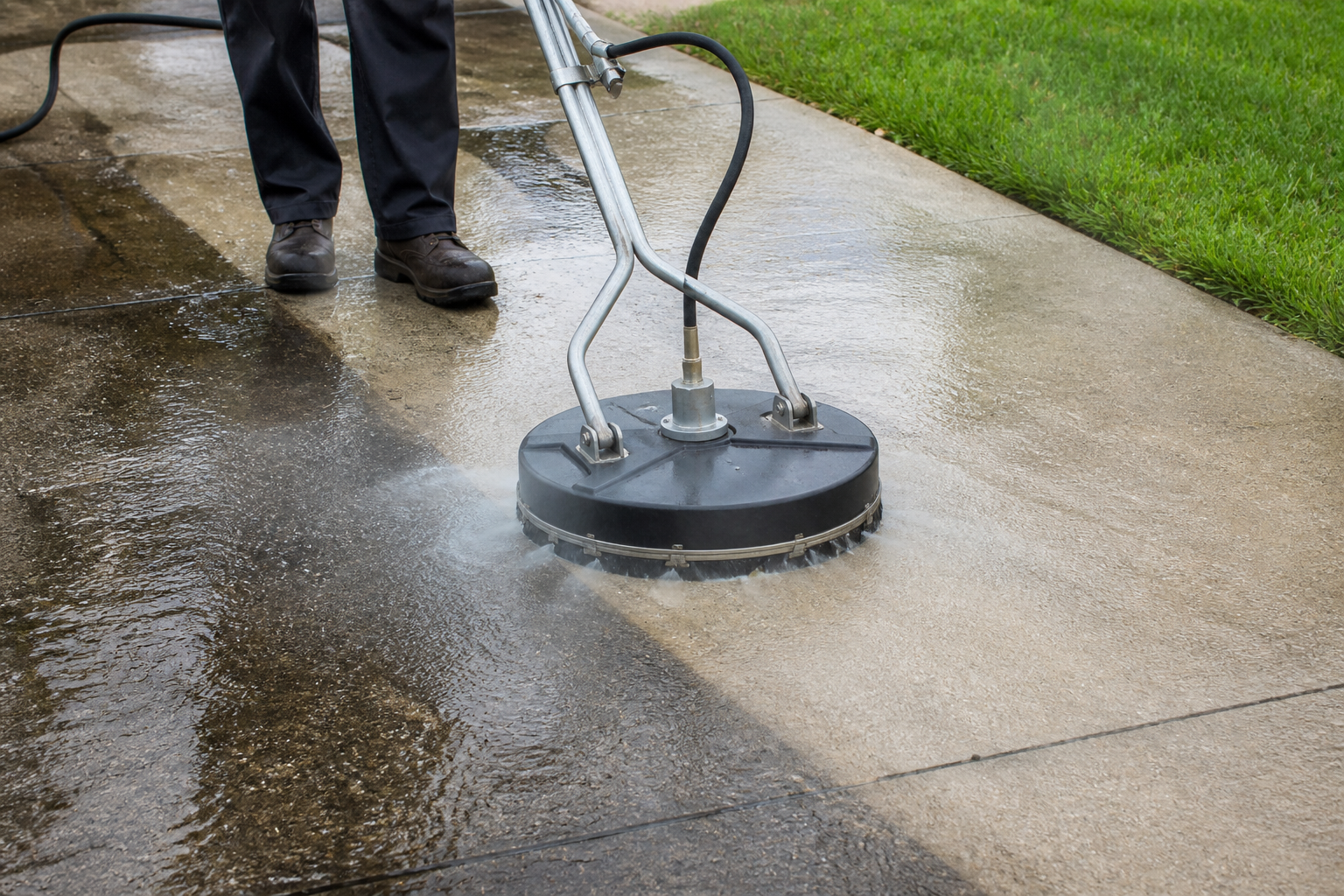 Pressure Washing work in progress