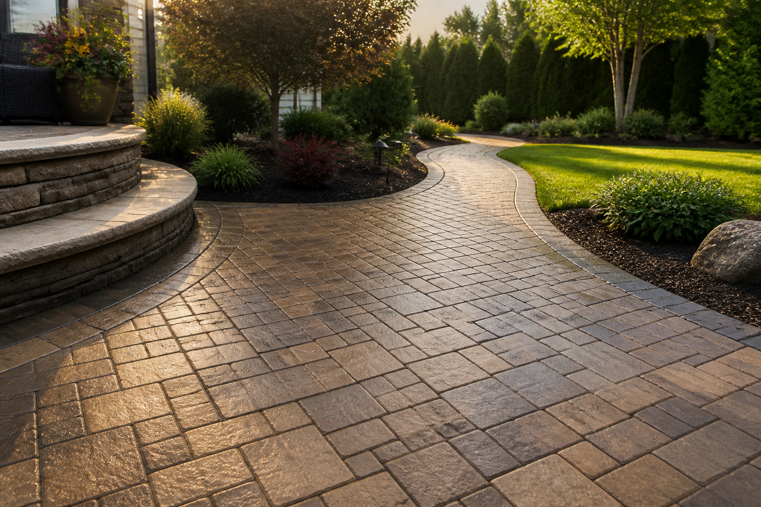 Paver Sealing work in progress